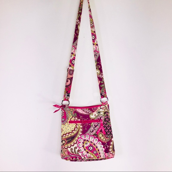Vera Bradley Hipster Crossbody Very Berry Paisley - Picture 5 of 7